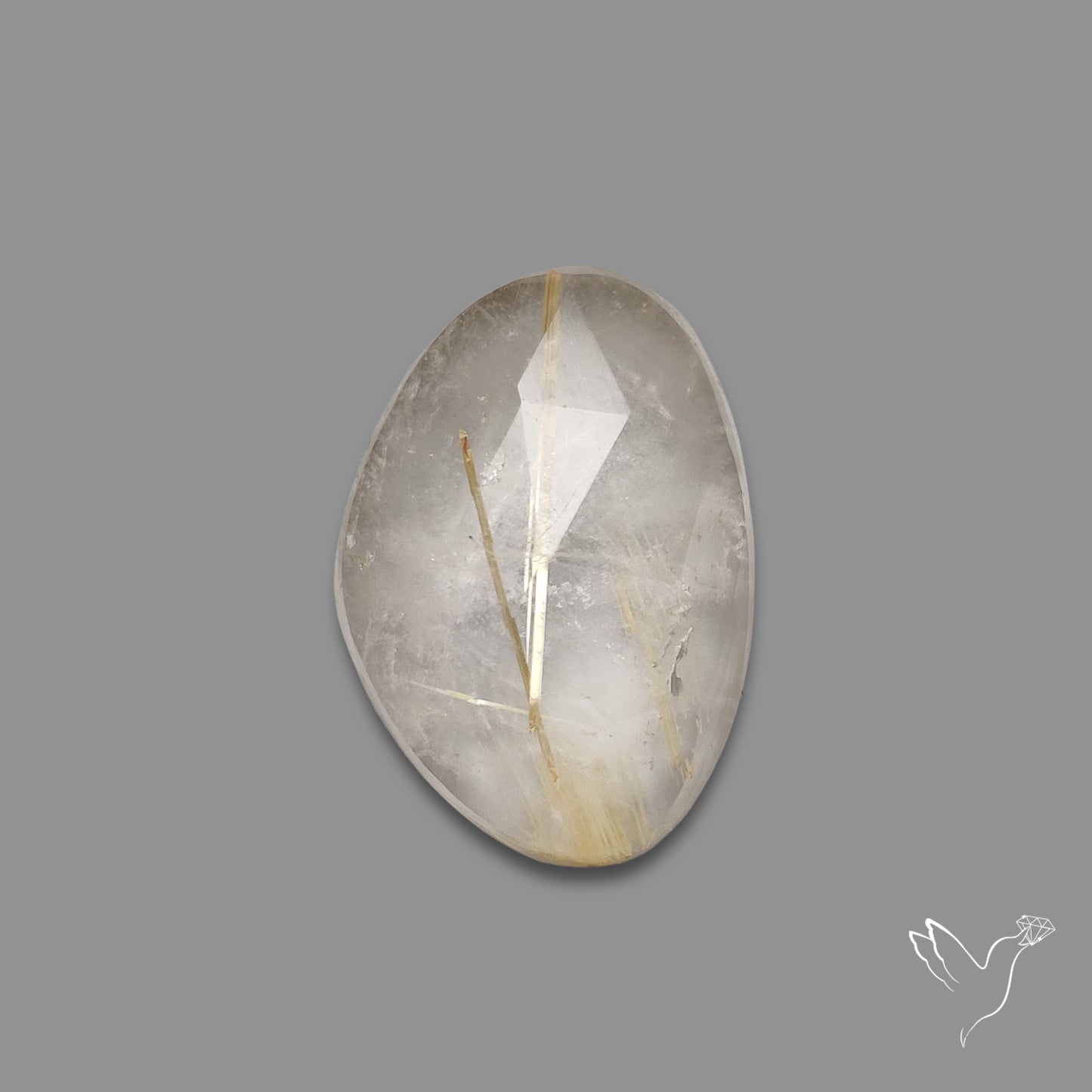 Rose Cut Golden Rutilated Quartz