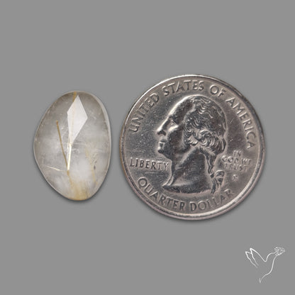 Rose Cut Golden Rutilated Quartz