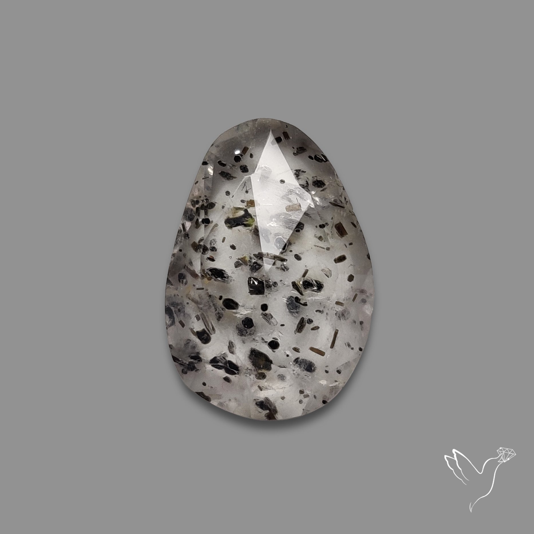 Rose Cut Dot Rutilated Quartz