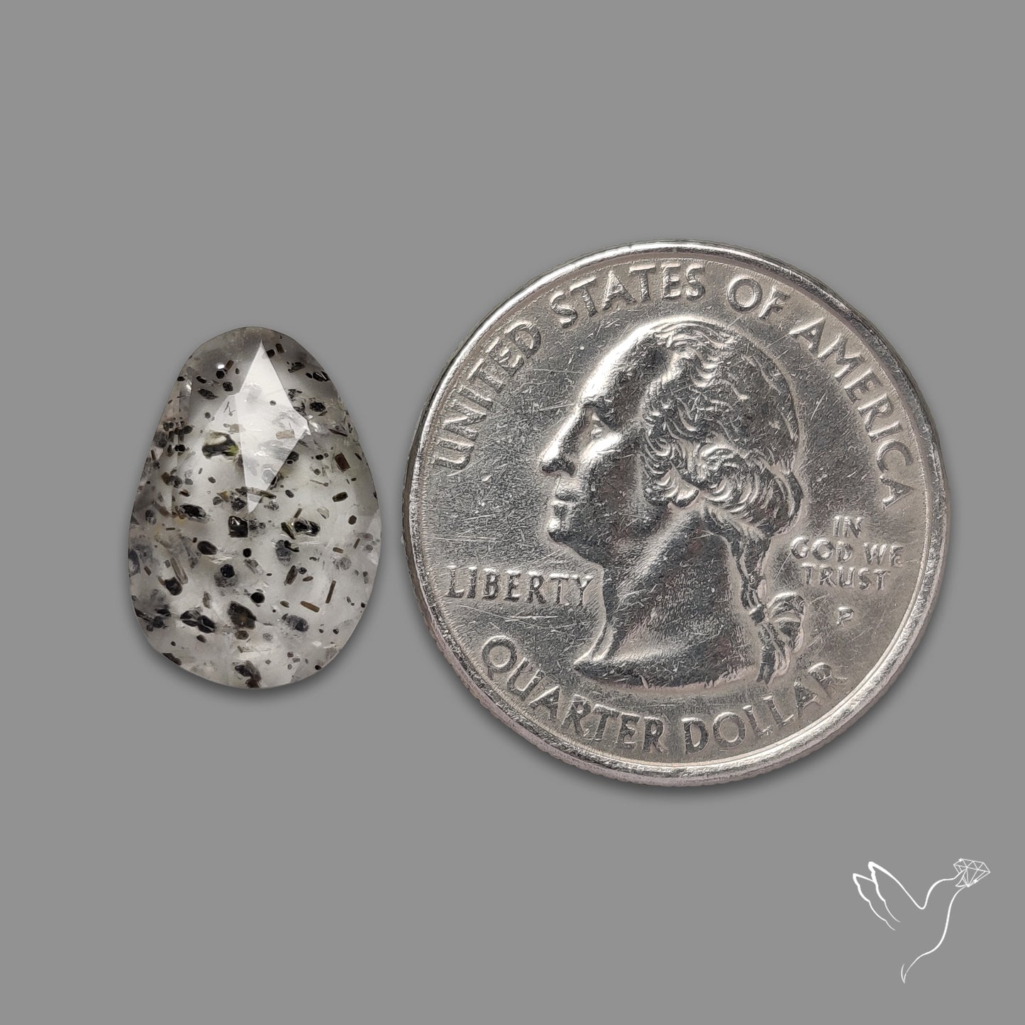 Rose Cut Dot Rutilated Quartz