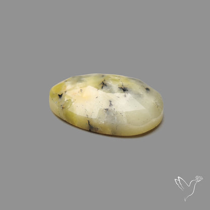 Rose Cut Yellow Dendritic Opal