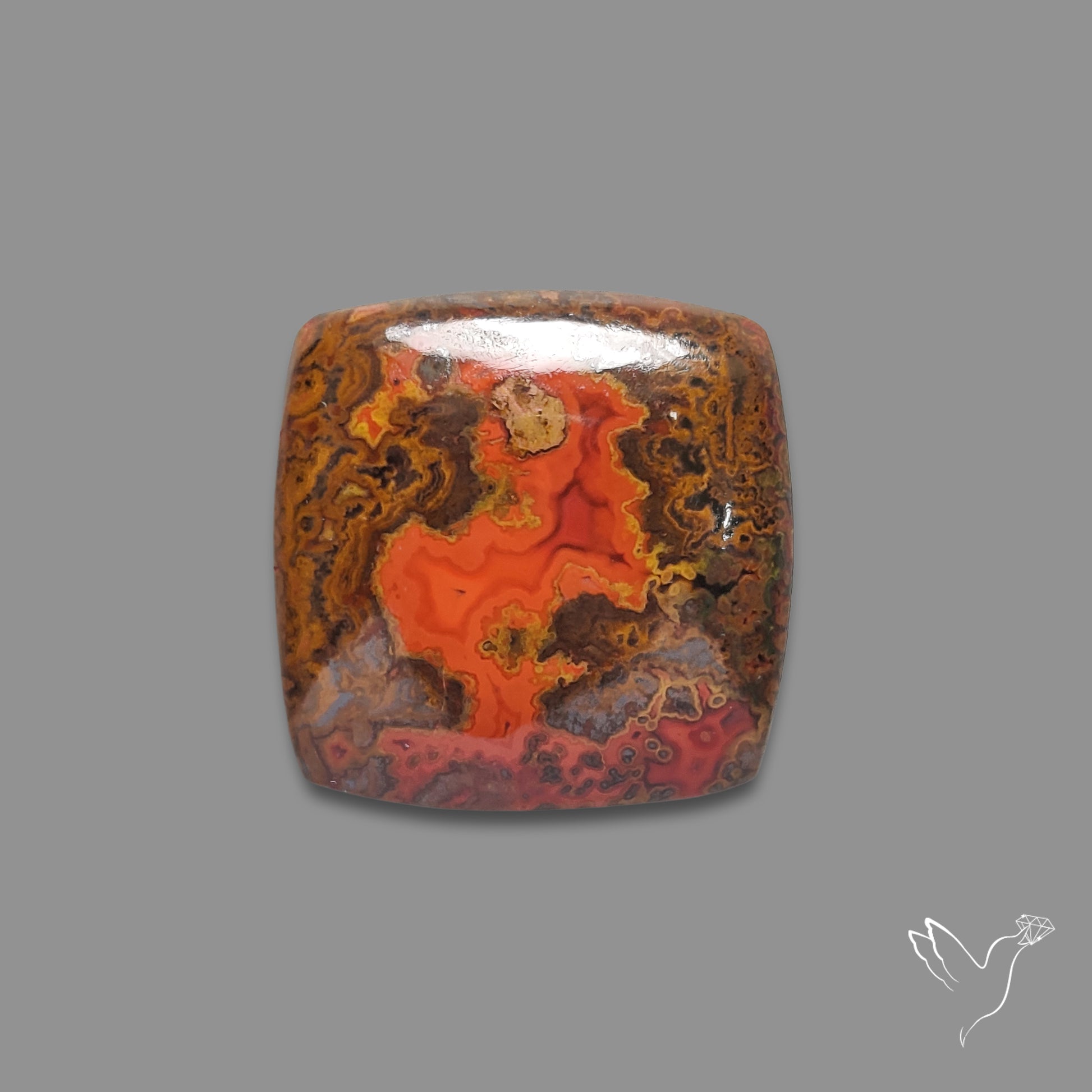 Moroccan Seam Agate Cabochon