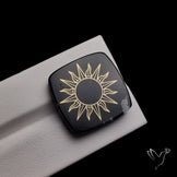 Metalic Inlay Black Onyx Doublet