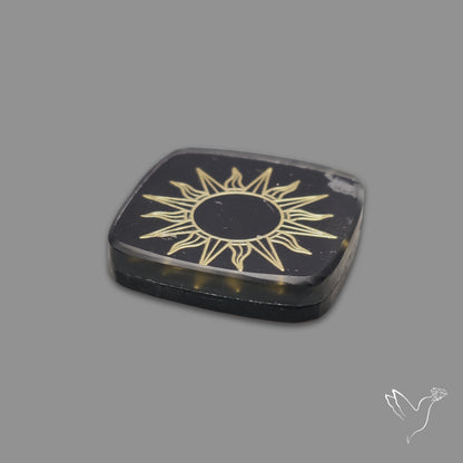 Metalic Inlay Black Onyx Doublet