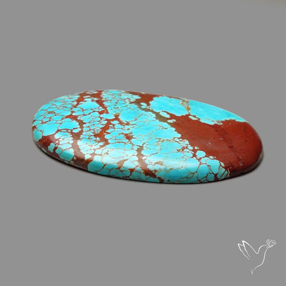 Rare Large Number 8 Mines Turquoise Cabochon