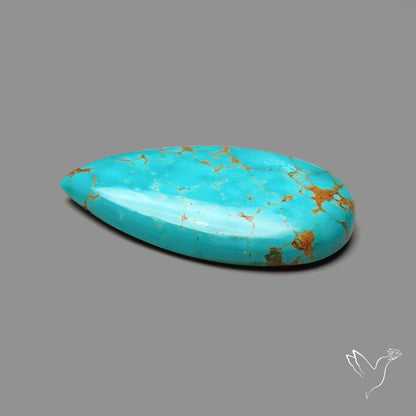 Rare Large Number 8 Mines Turquoise Cabochon