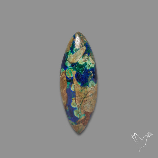 Morenci Azurite Malachite with Cuprite Cabochon