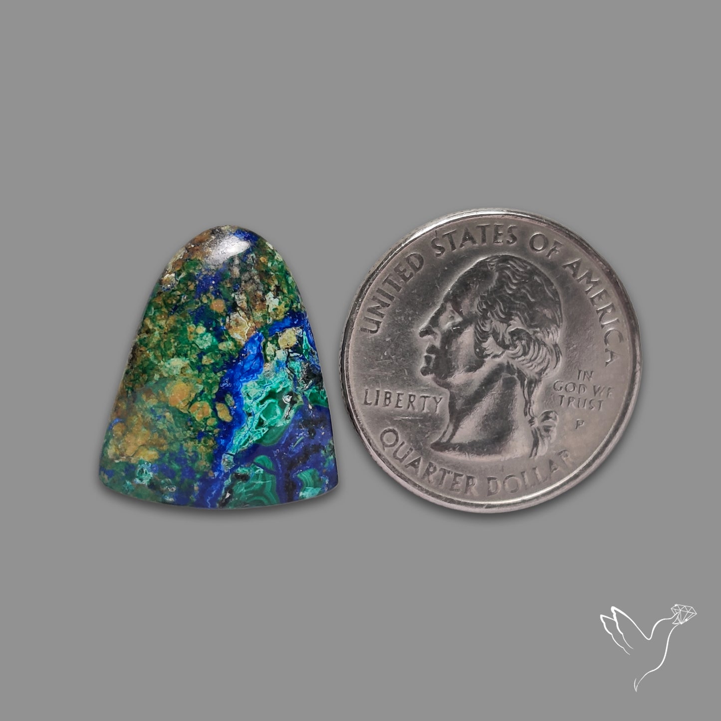 Morenci Azurite Malachite with Cuprite Cabochon