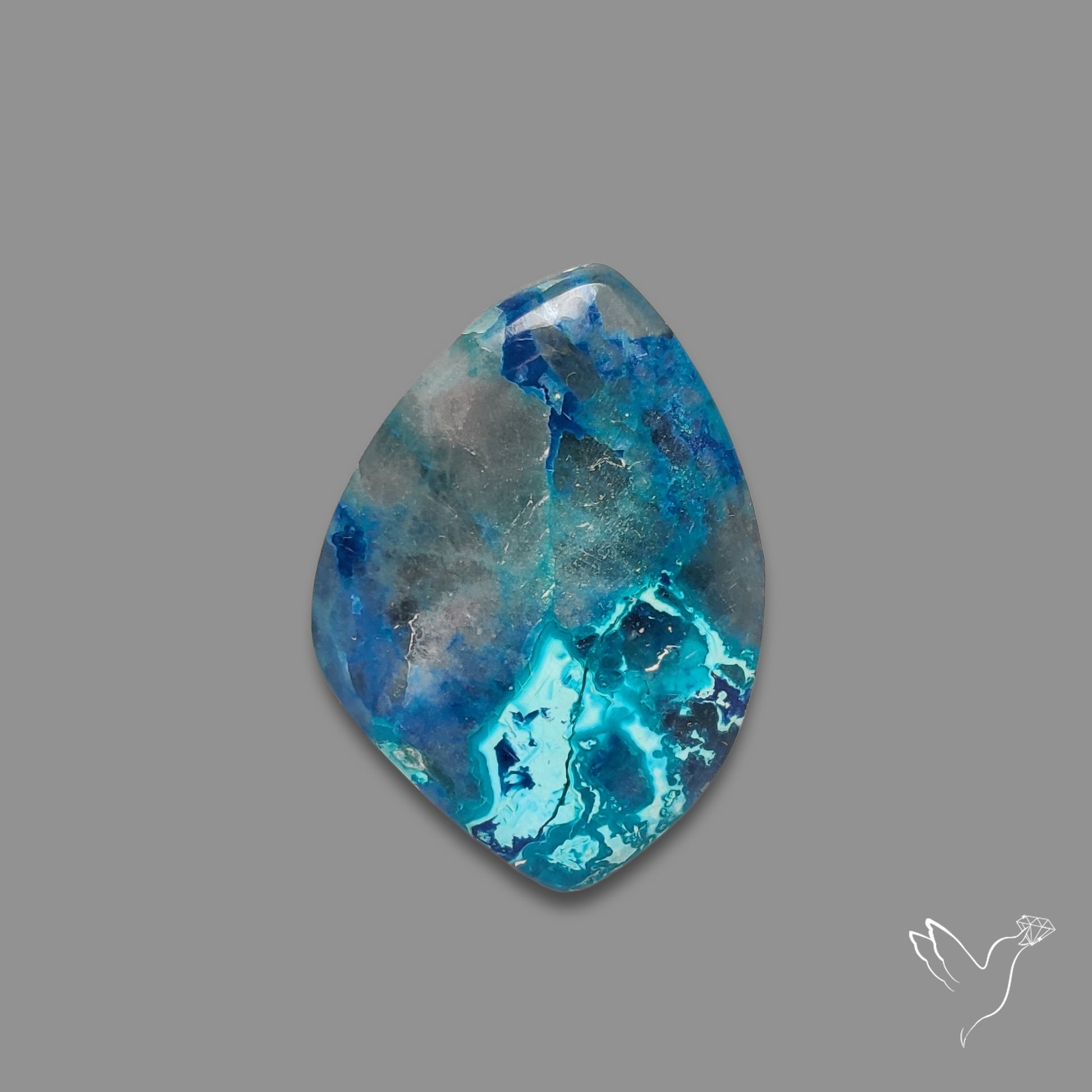 Quantum Quattro Gem Silica Shattuckite Cabochon