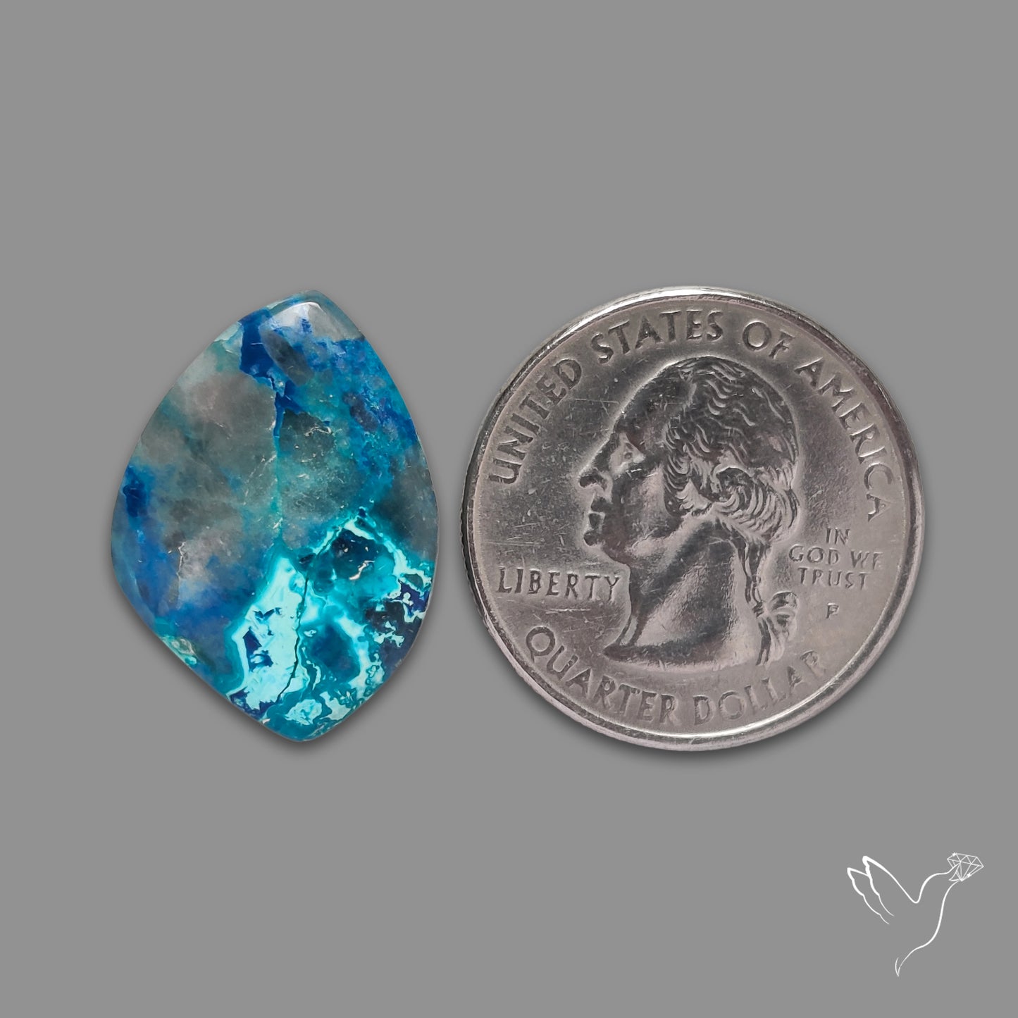 Quantum Quattro Gem Silica Shattuckite Cabochon