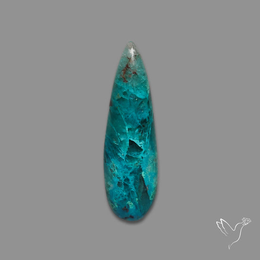 Shattuckite with Quartz Cabochon