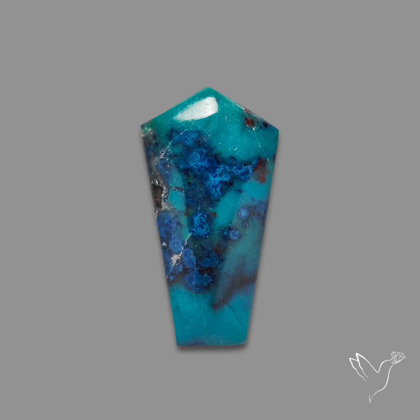 Shattuckite with Azurite Cabochon