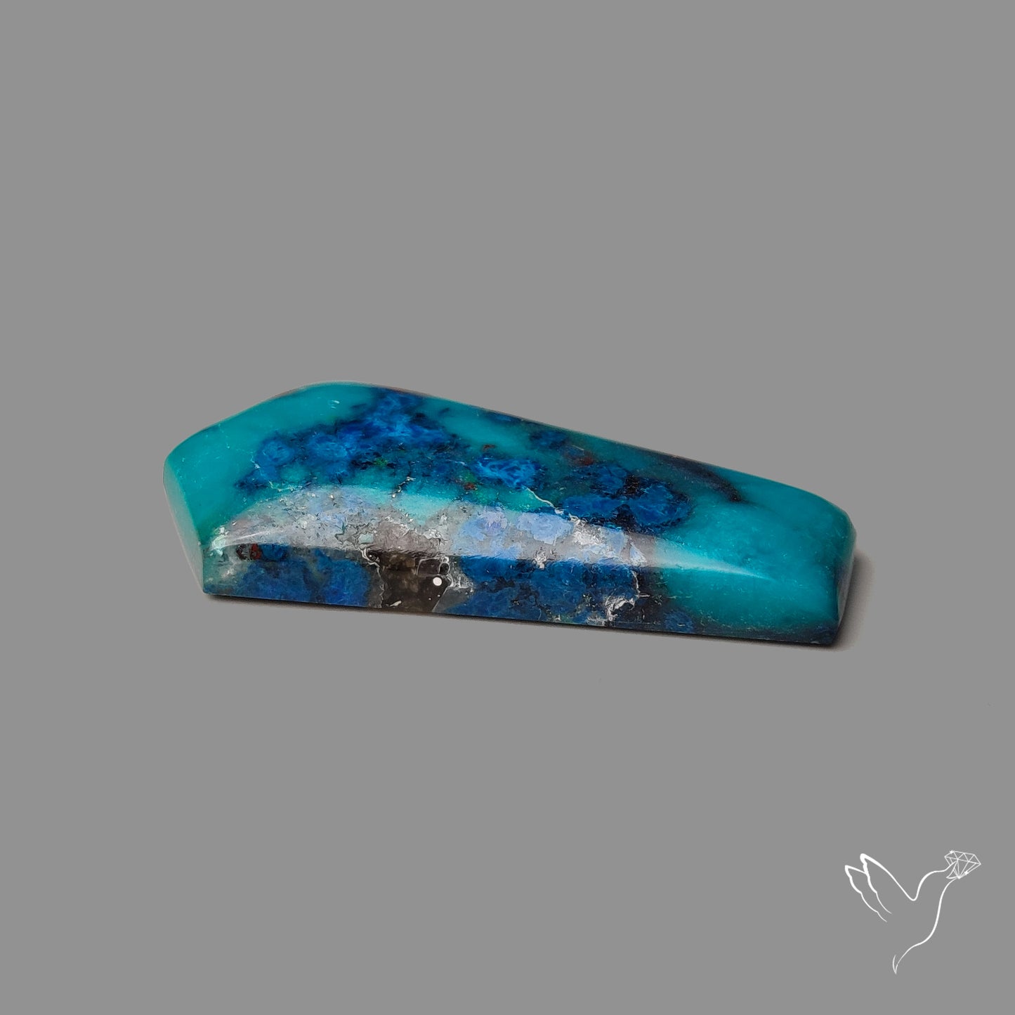 Shattuckite with Azurite Cabochon