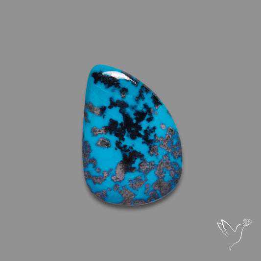 Chrysocolla with Hematite Cabochon