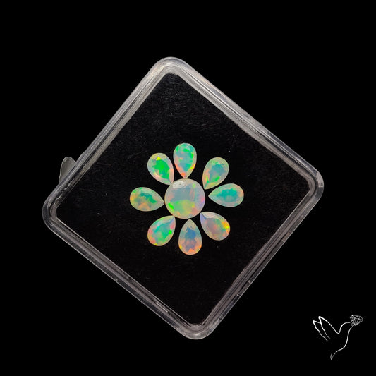 AAA Faceted Ethiopian Opals Set