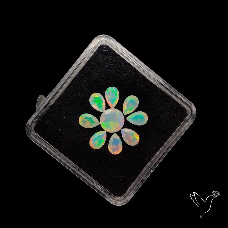 AAA Faceted Ethiopian Opals Set