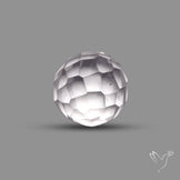 Checkerboard Cut Himalayan Quartz Ball Carving