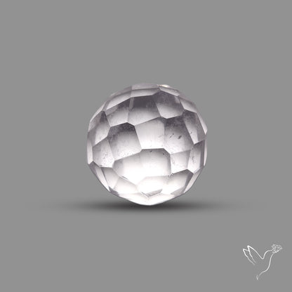Checkerboard Cut Himalayan Quartz Ball Carving