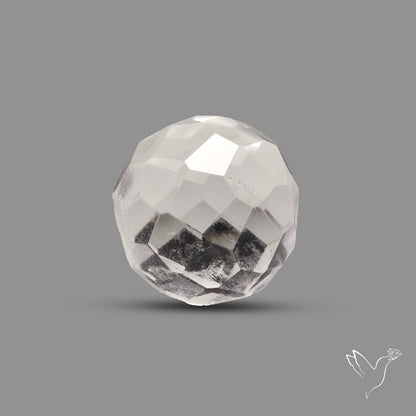 Checkerboard Cut Himalayan Quartz Ball Carving