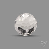 Checkerboard Cut Himalayan Quartz Ball Carving