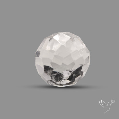 Checkerboard Cut Himalayan Quartz Ball Carving