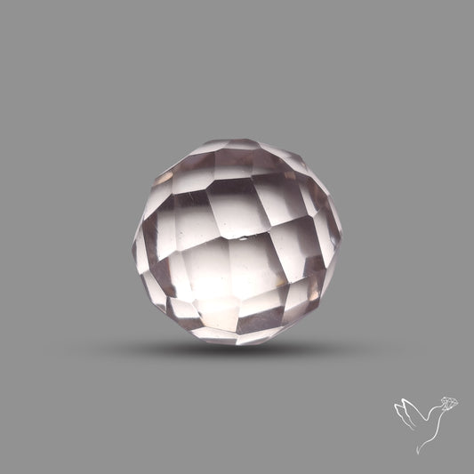 Checkerboard Cut Himalayan Quartz Ball Carving