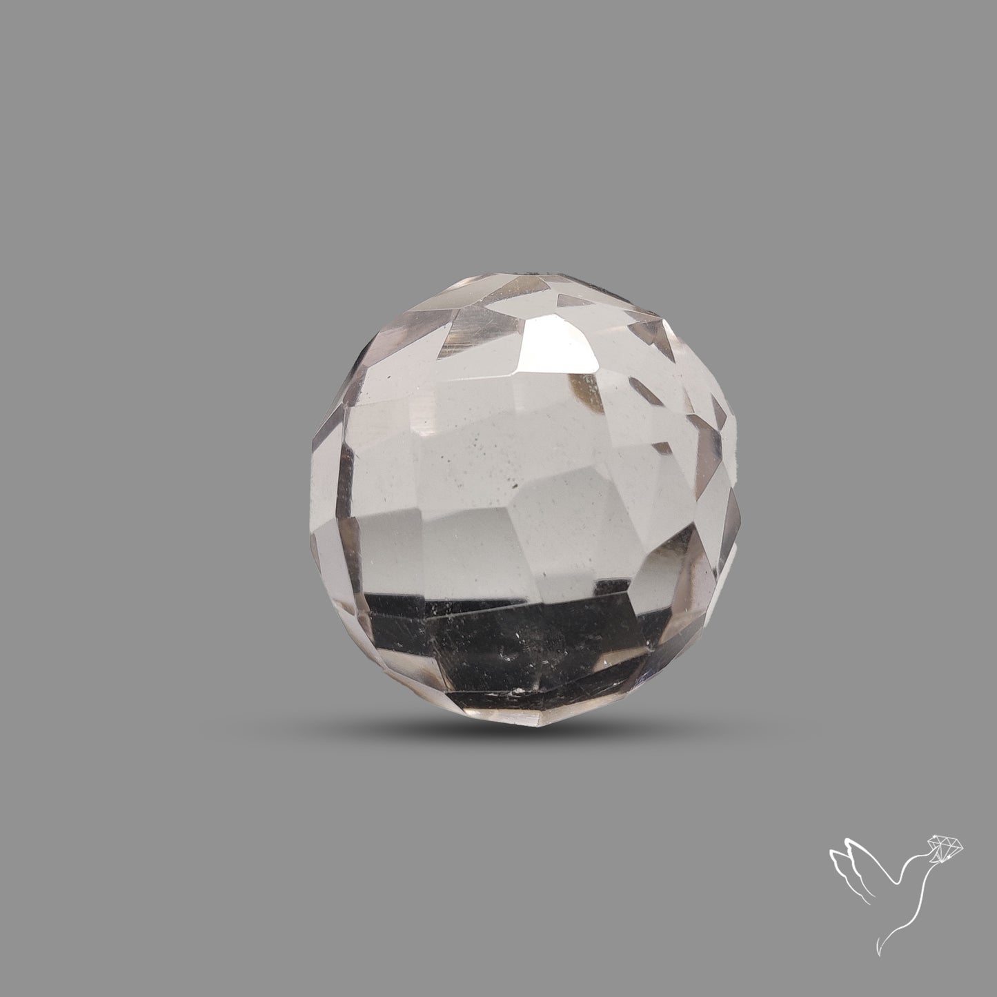 Checkerboard Cut Himalayan Quartz Ball Carving