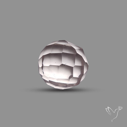 Checkerboard Cut Himalayan Quartz Ball Carving