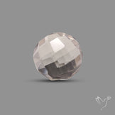 Checkerboard Cut Himalayan Quartz Ball Carving