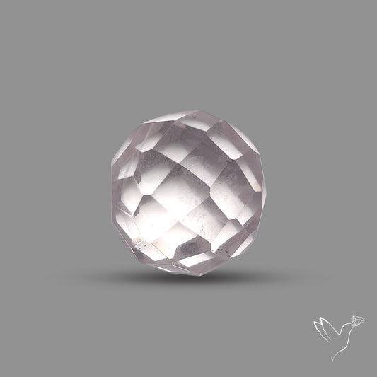 Checkerboard Cut Himalayan Quartz Ball Carving
