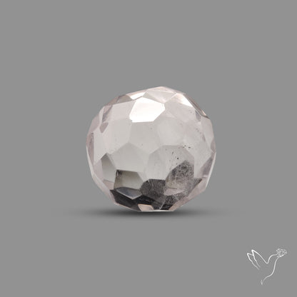 Checkerboard Cut Himalayan Quartz Ball Carving