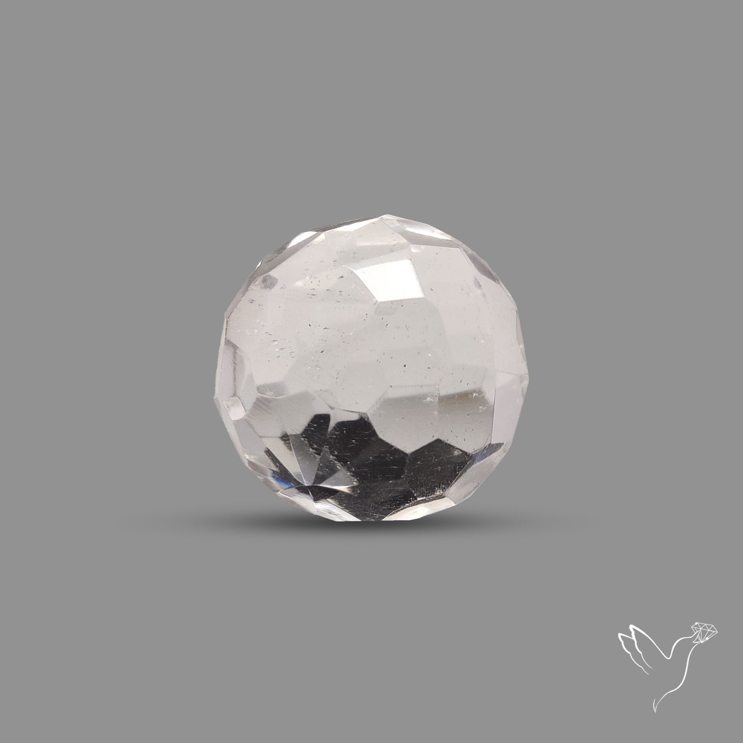 Checkerboard Cut Himalayan Quartz Ball Carving