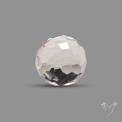 Checkerboard Cut Himalayan Quartz Ball Carving