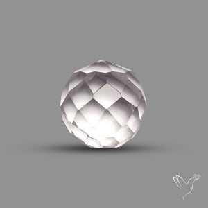 Checkerboard Cut Himalayan Quartz Ball Carving