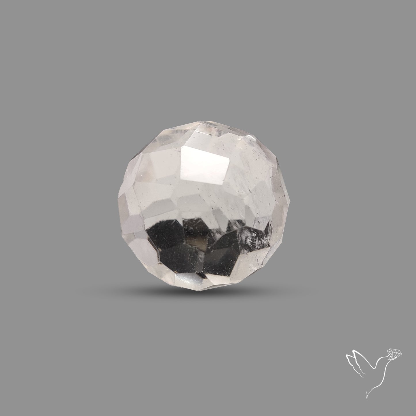 Checkerboard Cut Himalayan Quartz Ball Carving