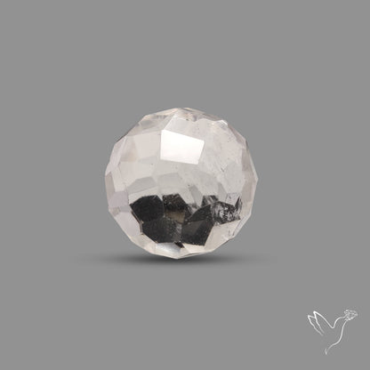 Checkerboard Cut Himalayan Quartz Ball Carving