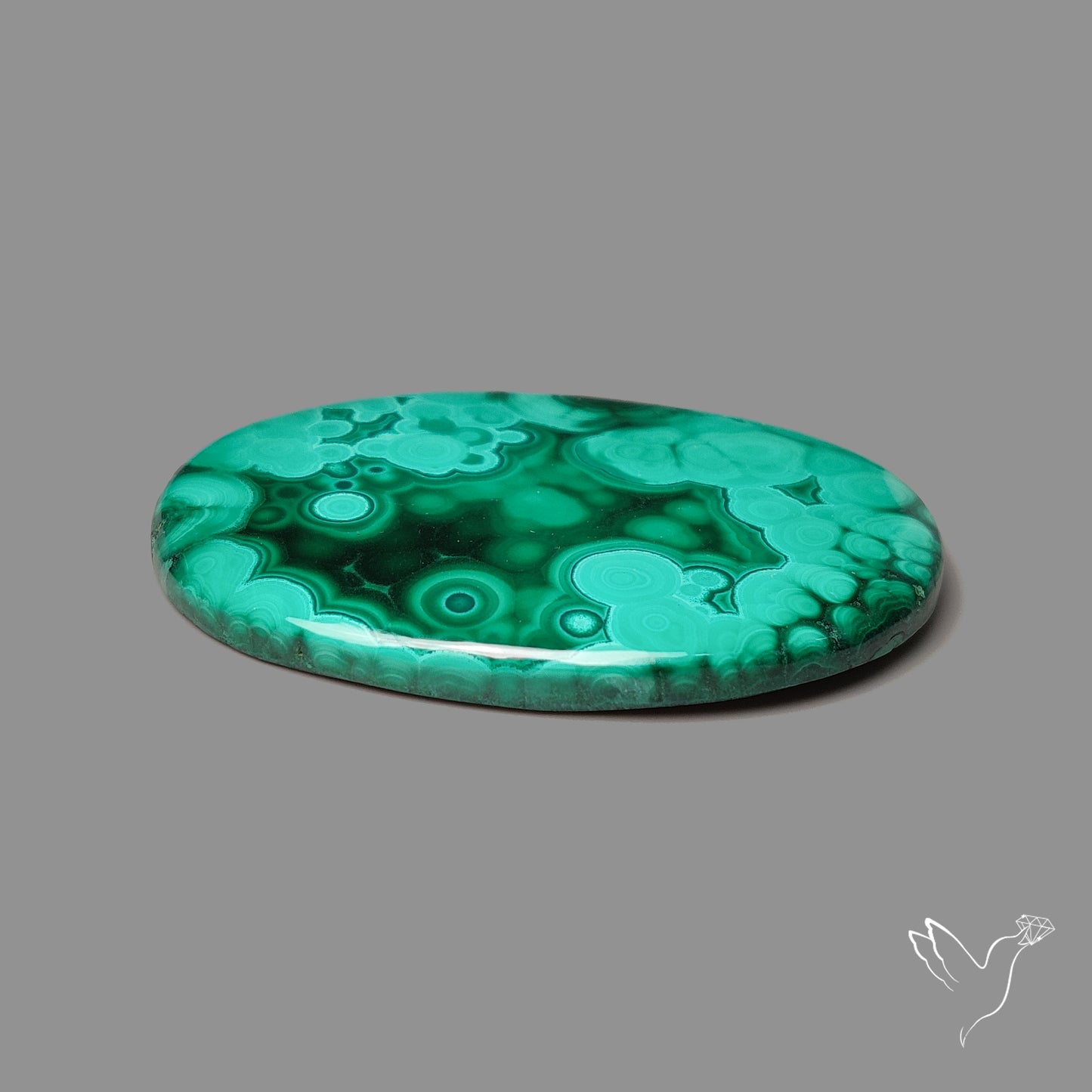 Malachite Cabochon with Rare Chattoyancy