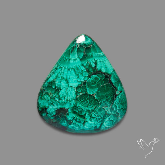 Malachite Cabochon with Rare Chattoyancy