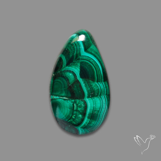 Malachite Cabochon with Rare Chattoyancy