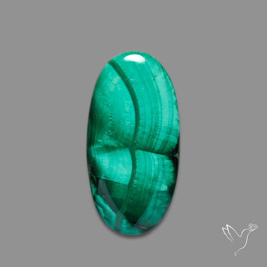 Malachite Cabochon with Rare Chattoyancy