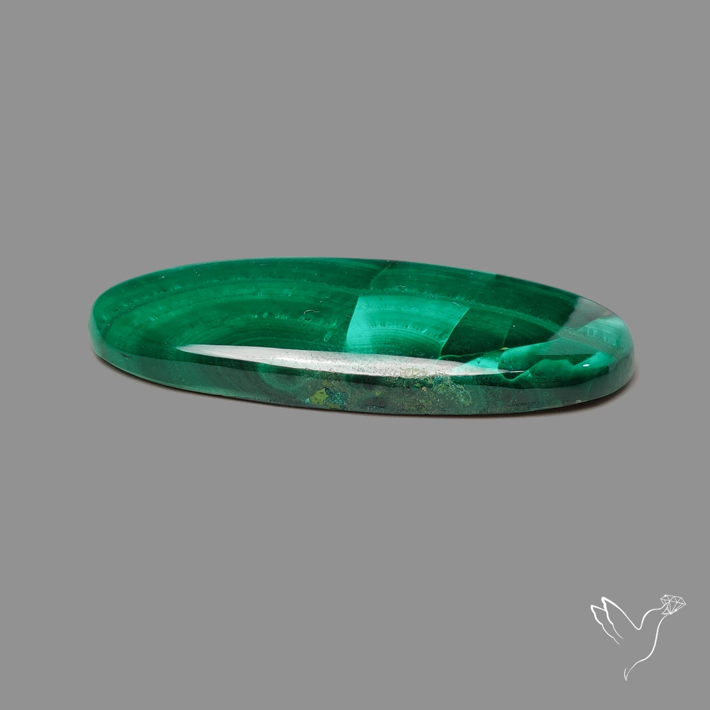 Malachite Cabochon with Rare Chattoyancy