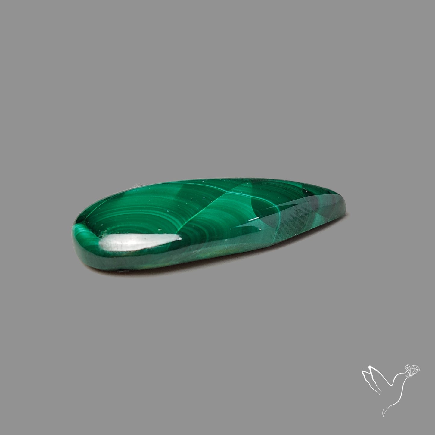 Malachite Cabochon with Rare Chattoyancy
