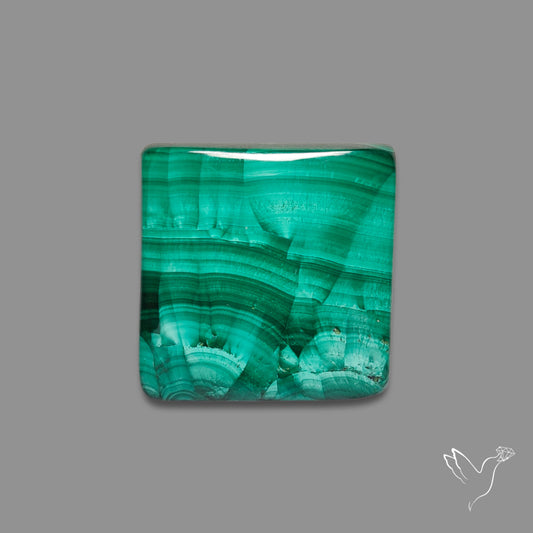 Malachite Cabochon with Rare Chattoyancy