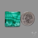 Malachite Cabochon with Rare Chattoyancy