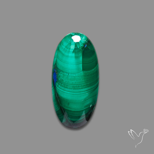 Malachite Cabochon with Rare Chattoyancy