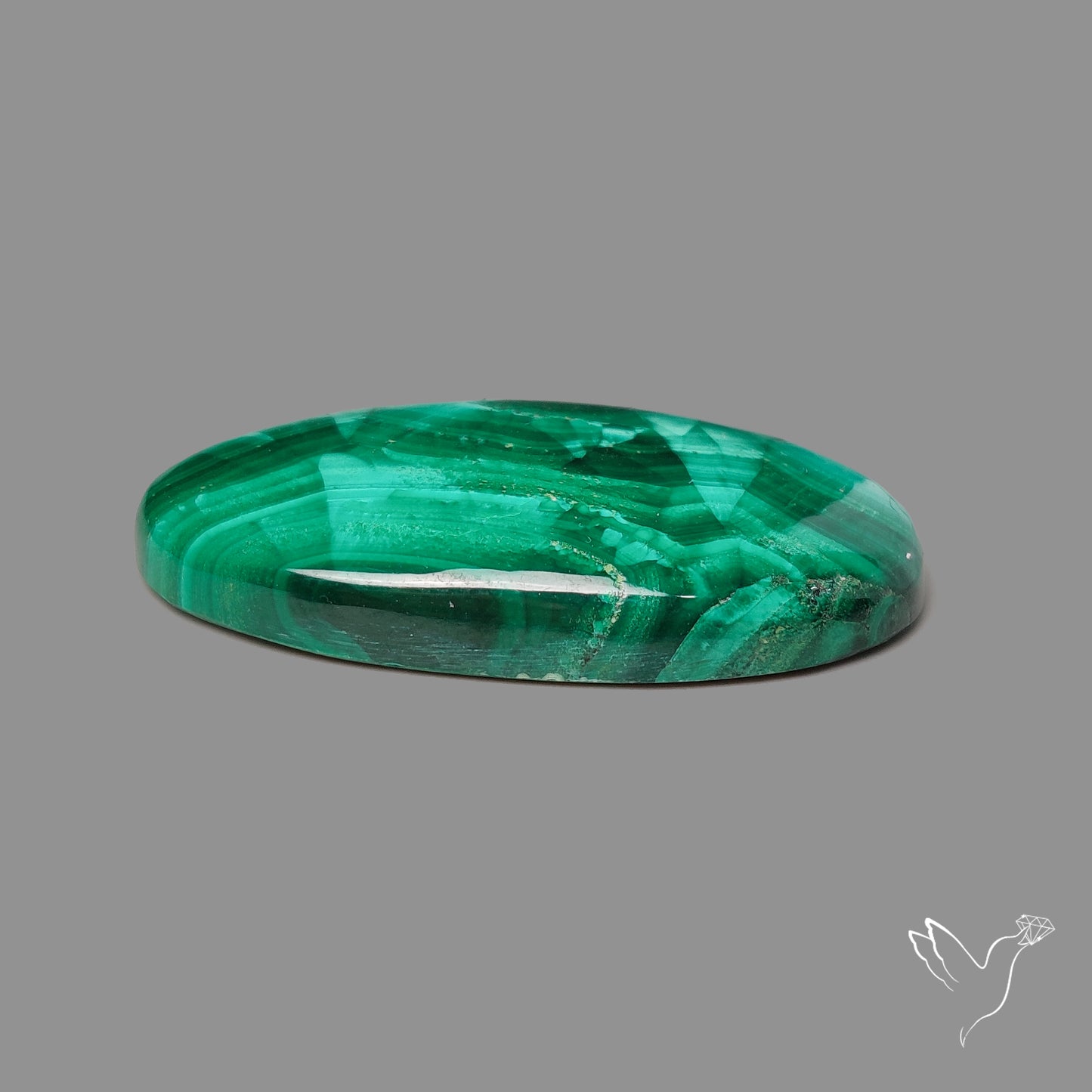 Malachite Cabochon with Rare Chattoyancy
