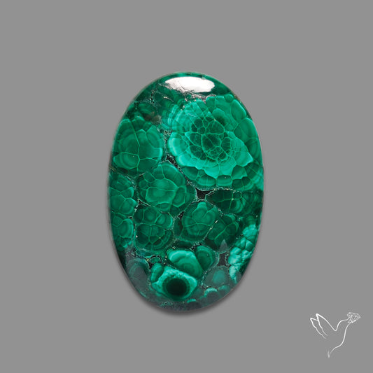 Dense Forest Malachite Cabochon
