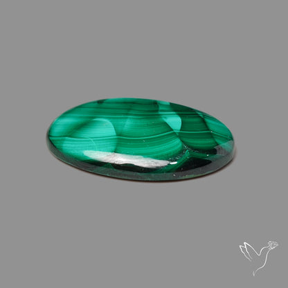 Malachite Cabochon with Rare Chattoyancy