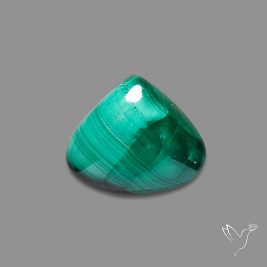 Malachite Cabochon with Rare Chattoyancy