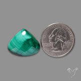 Malachite Cabochon with Rare Chattoyancy